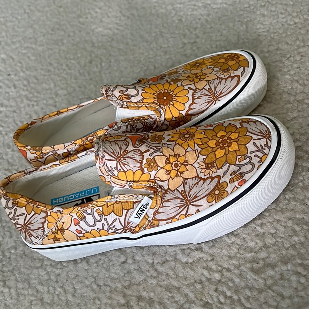 NEW! Yellow floral Vans. Never worn but do not come with box.